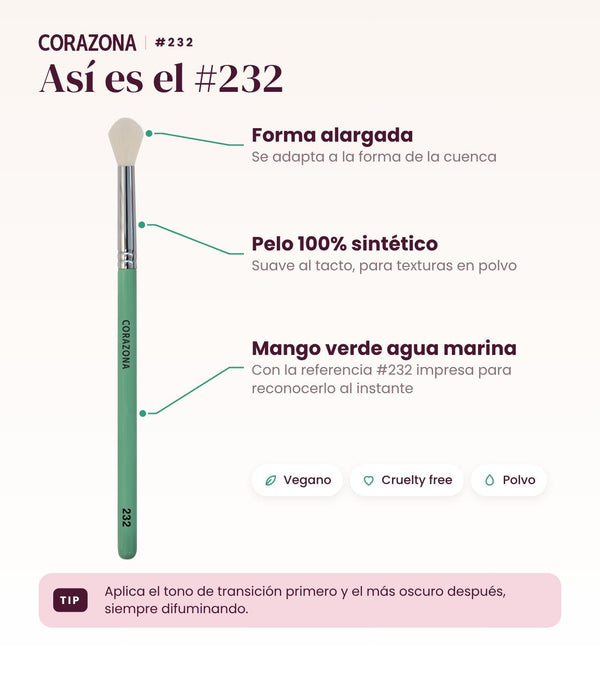 Blending Brush #232 - CorazonaBeauty