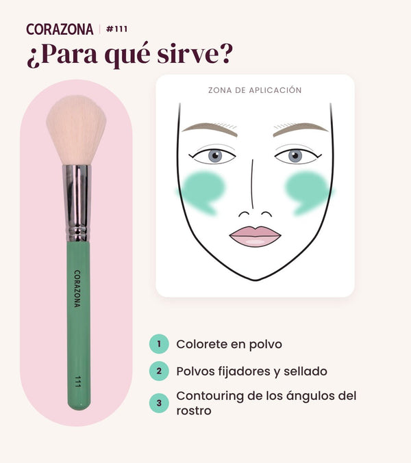 Blush Brush #111 - CorazonaBeauty