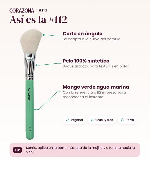 Blush Brush #112 - CorazonaBeauty