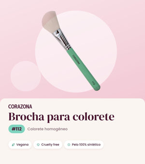 Blush Brush #112 - CorazonaBeauty