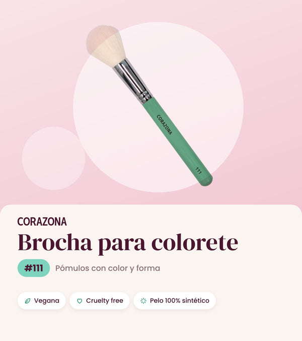 Brocha para colorete #111 CORAZONA - infografía portada