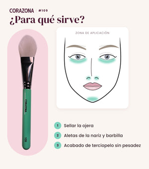 Brocha para sellar #109 CORAZONA - infografía para qué sirve