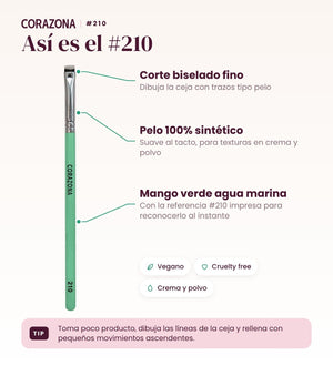 Brow Brush #210 - CorazonaBeauty