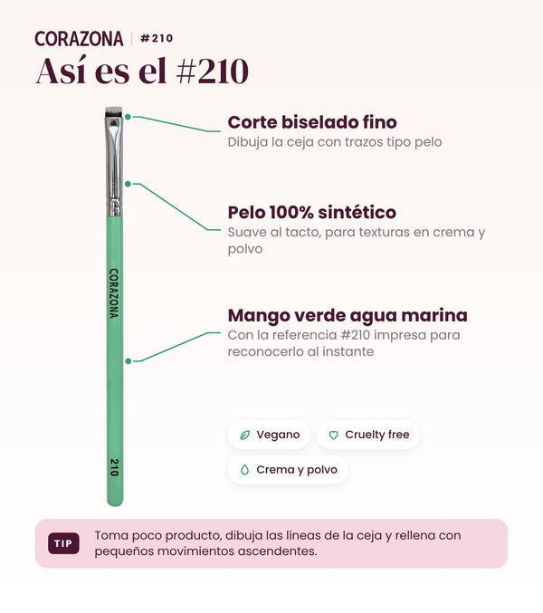 Brow Brush #210 - CorazonaBeauty