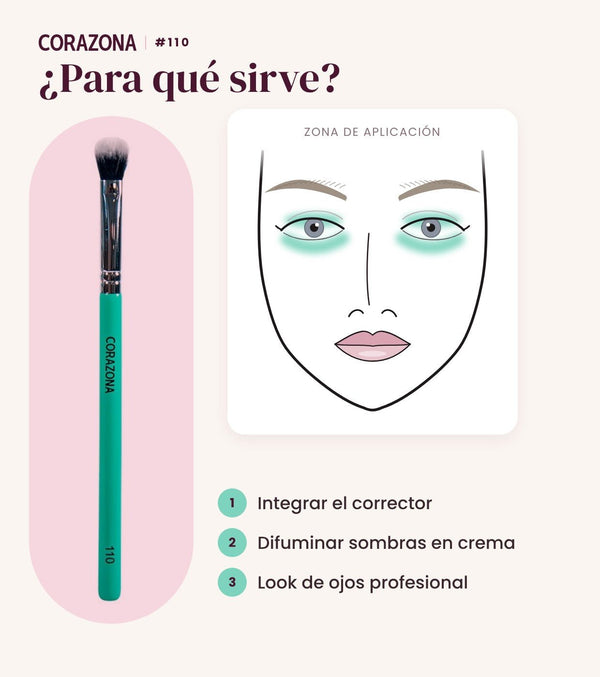 Concealer Blending Brush #110 - CorazonaBeauty
