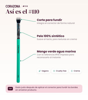 Concealer Blending Brush #110 - CorazonaBeauty