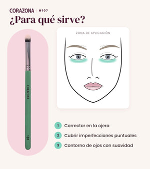 Concealer Brush #107 - CorazonaBeauty