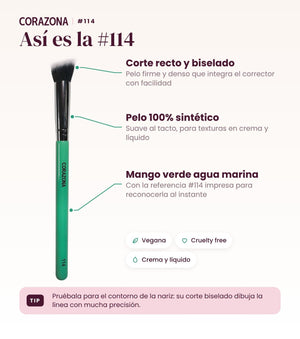 Concealer Brush #114 - CorazonaBeauty