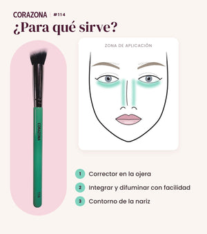 Concealer Brush #114 - CorazonaBeauty