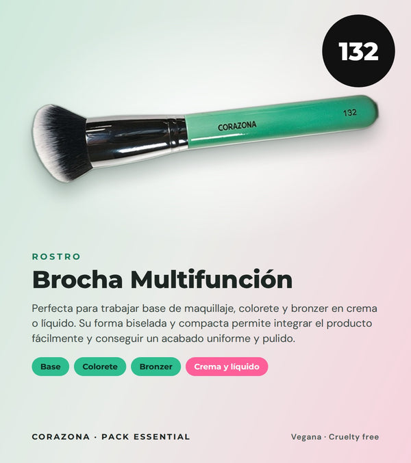 Essential Brush Set – 5 Brushes + Free Brush Canister – CORAZONA