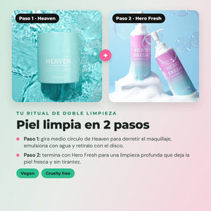 Double Cleansing Skincare Pack – Heaven Balm, Hero Fresh Gel & Reusable Pad – CORAZONA