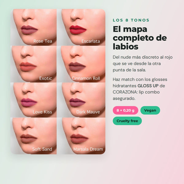 The Limit Lip Liner Full Set – 8 Shades – CORAZONA