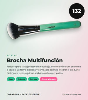 Essential Brush Set – 5 Brushes + Free Brush Canister - CorazonaBeauty