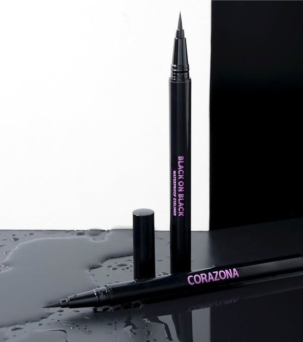 Eyeliner Black on Black - CorazonaBeauty
