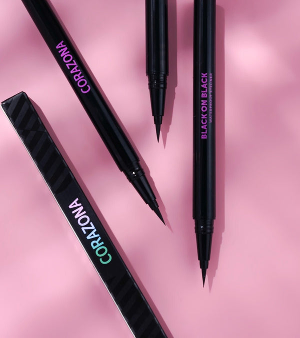 Eyeliner Black on Black - CorazonaBeauty