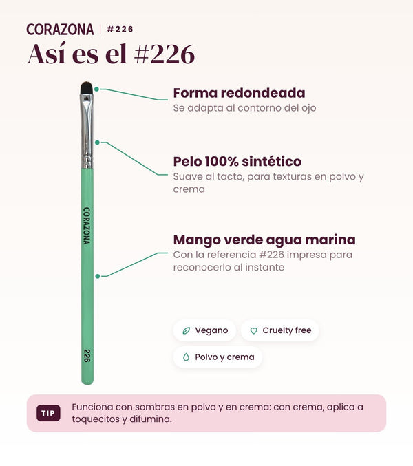 Eyeshadow Brush #226 - CorazonaBeauty