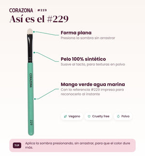 Flat Brush #229 - CorazonaBeauty