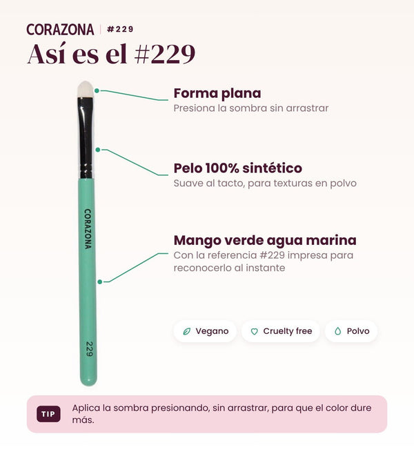 Flat Brush #229 - CorazonaBeauty