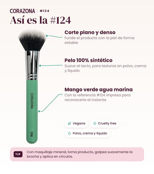 Foundation Brush #124 - CorazonaBeauty