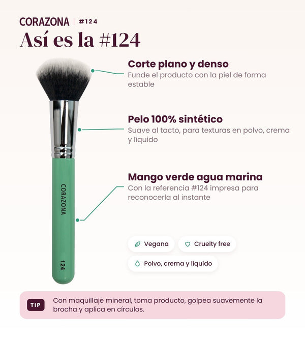 Foundation Brush #124 - CorazonaBeauty
