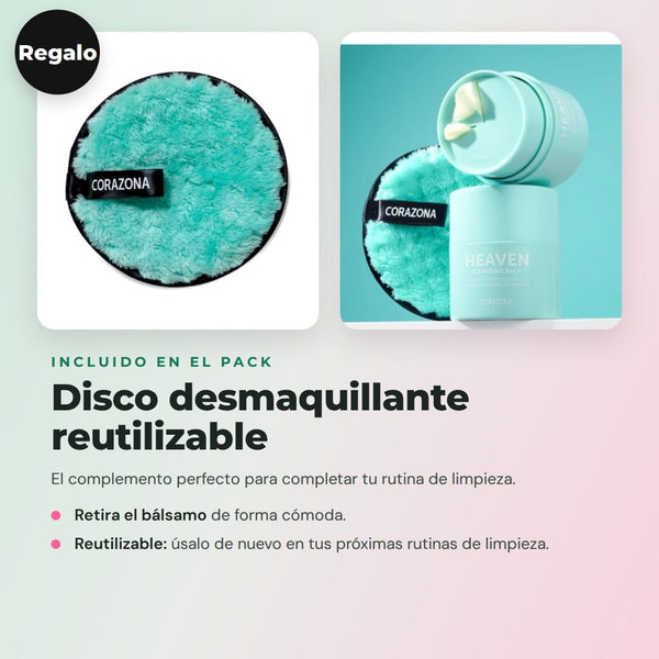 Heaven Cleansing Balm Pack of 3 + Free Reusable Pad - CorazonaBeauty