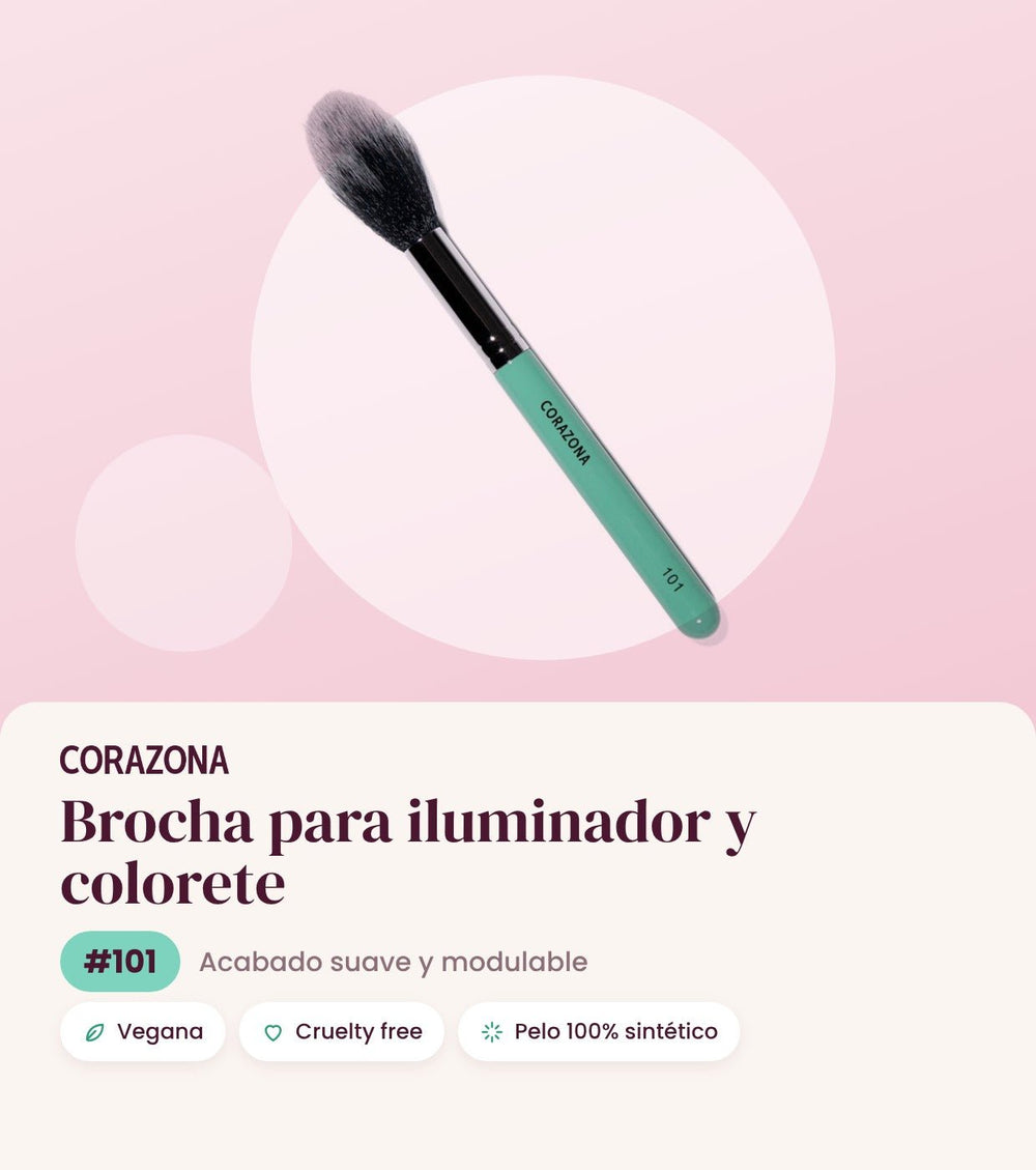 Highlighter & Blush Brush #101 - CorazonaBeauty