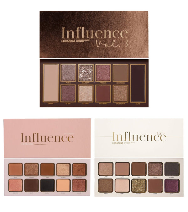 Influence Collection by Lilimakes - Eyeshadow Palette Set - Vol.1.2.3 - CorazonaBeauty