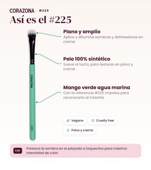 Large Flat Brush #225 - CorazonaBeauty