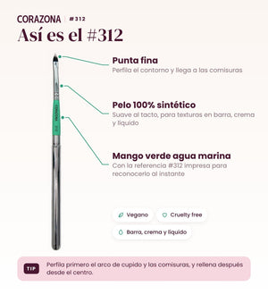 Lip Brush #312 - CorazonaBeauty