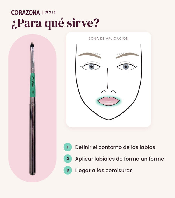 Lip Brush #312 - CorazonaBeauty