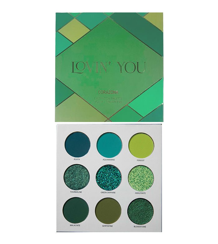 Lovin' You Eyeshadow Palette - Vol. 4 The Greens - CorazonaBeauty