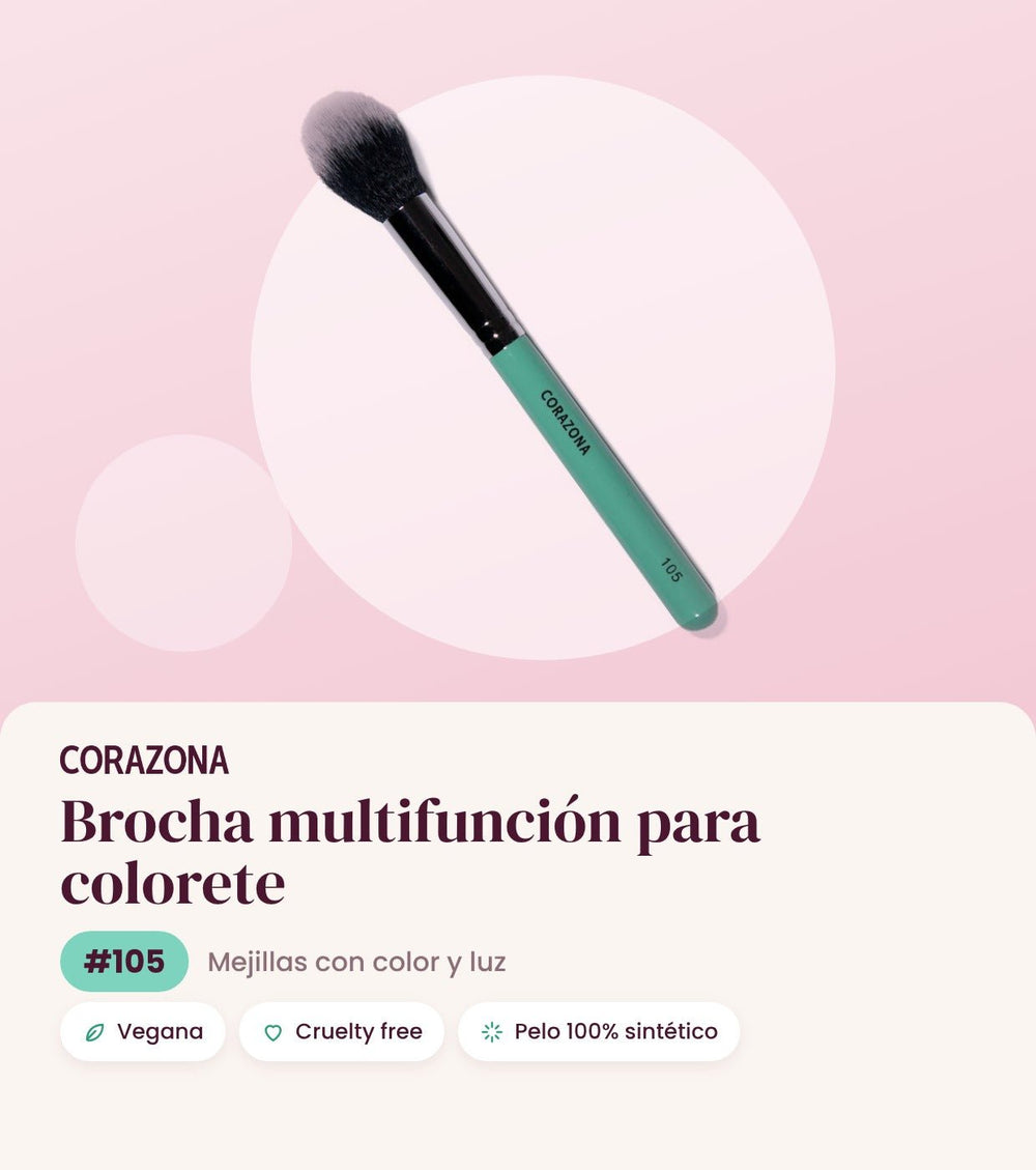 Multi-Purpose Blush Brush #105 - CorazonaBeauty