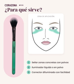 Multi-Purpose Precision Brush #115 - CorazonaBeauty