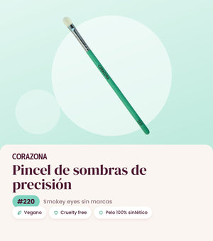 Pincel de sombras de precisión #220 CORAZONA - infografía portada