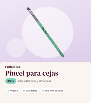 Pincel para cejas #210 CORAZONA - infografía portada