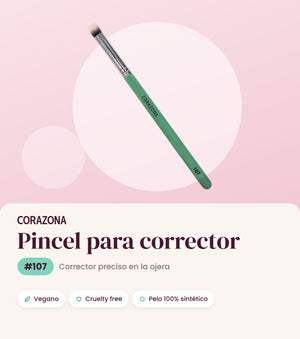 Pincel para corrector #107 CORAZONA - infografía portada