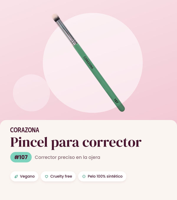 Pincel para corrector #107 CORAZONA - infografía portada