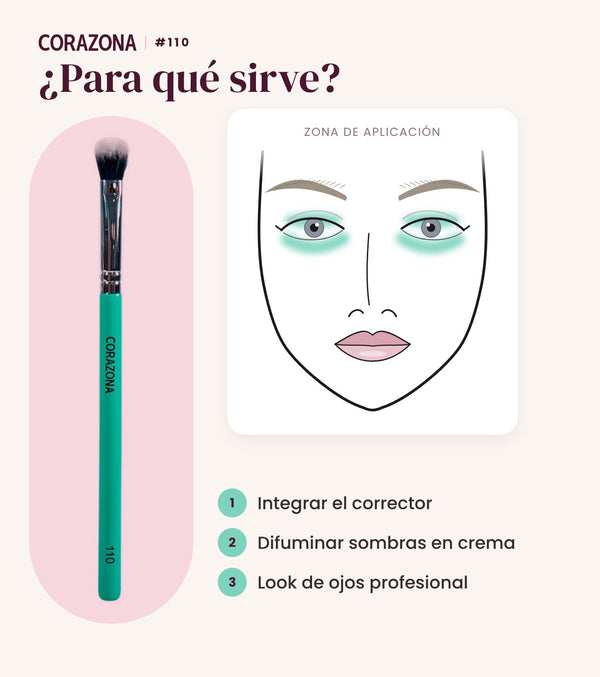 Pincel para integrar y difuminar #110 CORAZONA - infografía para qué sirve