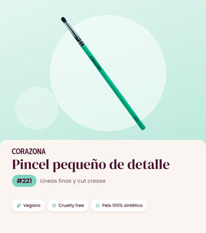 Pincel pequeño de detalle #221 CORAZONA - infografía portada