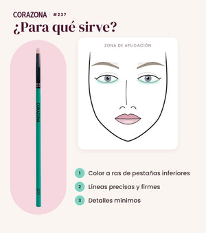 Pincel pequeño tipo boli #237 CORAZONA - infografía para qué sirve