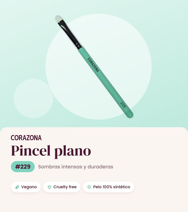 Pincel plano #229 CORAZONA - infografía portada