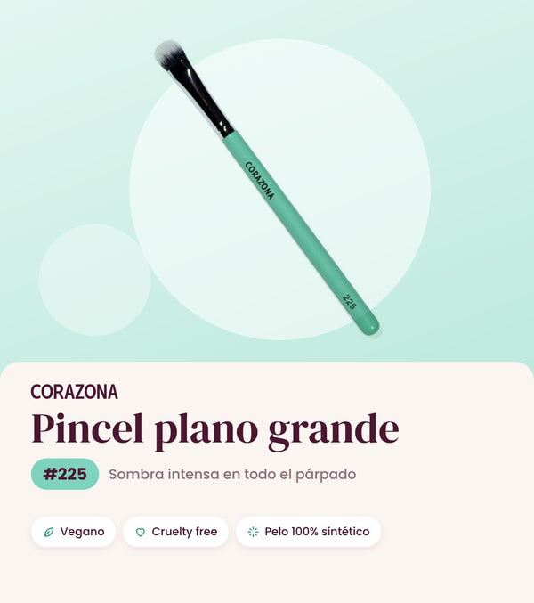 Pincel plano grande #225 CORAZONA - infografía portada