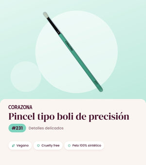 Pincel tipo boli de precisión #231 CORAZONA - infografía portada