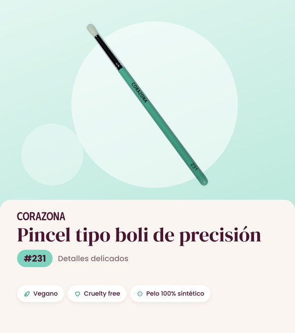 Pincel tipo boli de precisión #231 CORAZONA - infografía portada