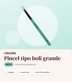 Pincel tipo boli grande #239 CORAZONA - infografía portada