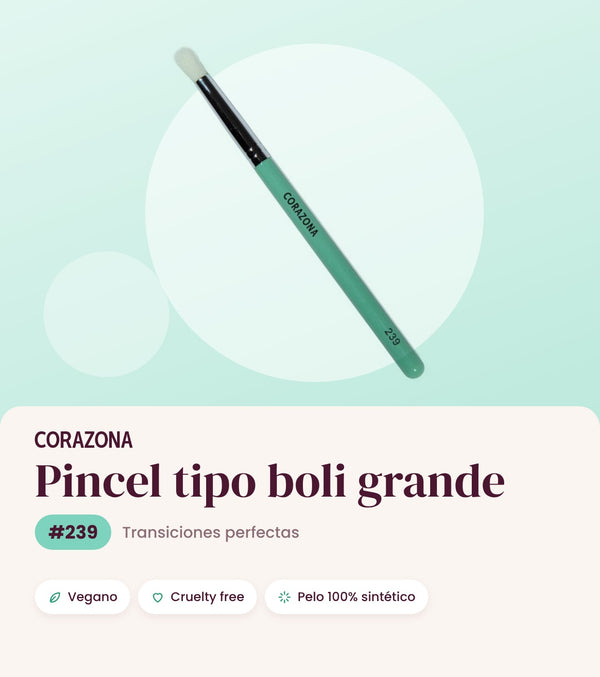 Pincel tipo boli grande #239 CORAZONA - infografía portada