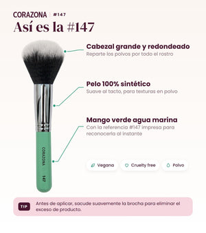 Powder Brush #147 - CorazonaBeauty