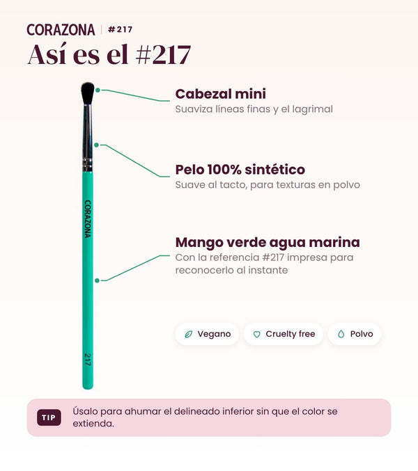 Precision Blending Brush #217 - CorazonaBeauty