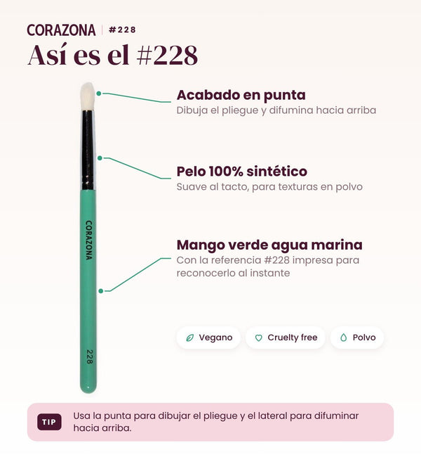 Precision Blending Brush #228 - CorazonaBeauty