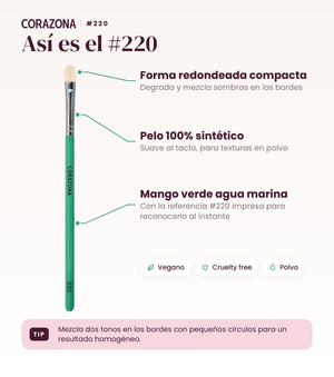 Precision Eyeshadow Brush #220 - CorazonaBeauty